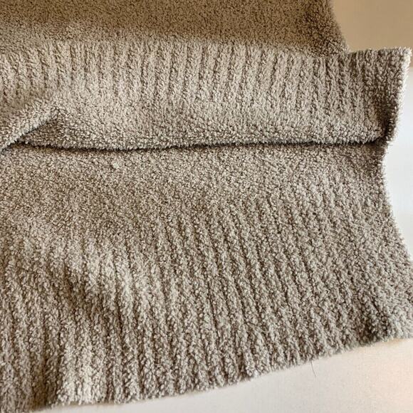 Tahari Sweater Womens XS Extra Small Putty Boucle High Low Mock Neck Pullover - Picture 9 of 13